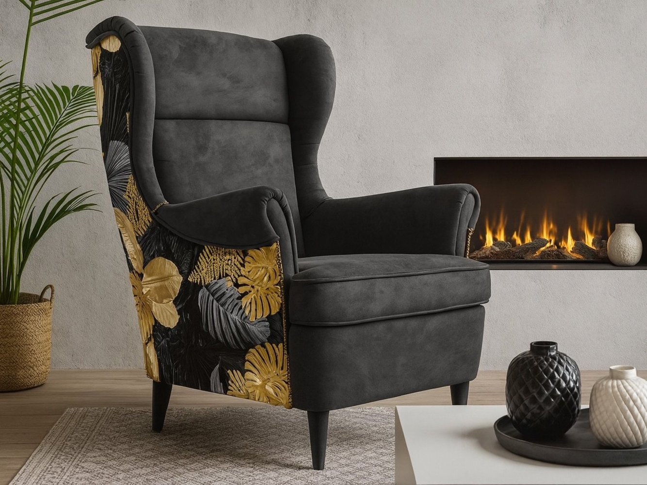 Beautysofa Ohrensessel Havana im skandinavischen Stil (hoher Rückenlehne & modernem Design), 4 trendige Farben zur Auswahl Bild 1