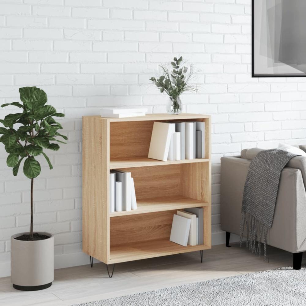 vidaXL Bücherregal Sonoma-Eiche 69,5x32,5x90 cm Holzwerkstoff 828359 Bild 1