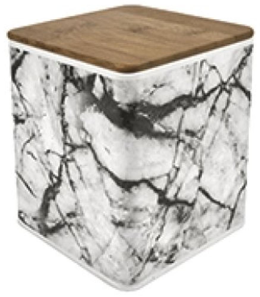 Present Time Vorratsdose Marble Medium Tin White (13,5x17 cm) PT3236 Bild 1