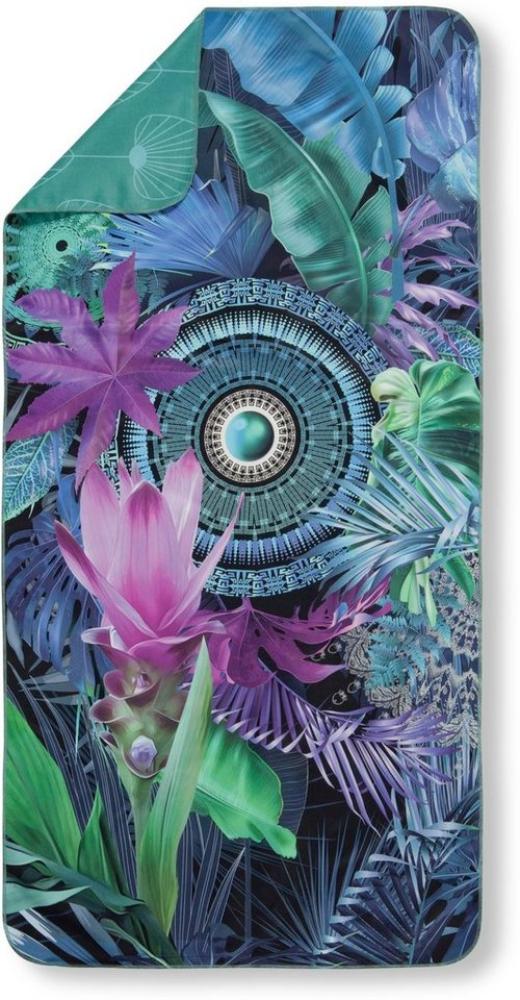 hip Family Strandtuch Liegetuch 100x180 Zahra Mandala Blätter blau 30476 Bild 1