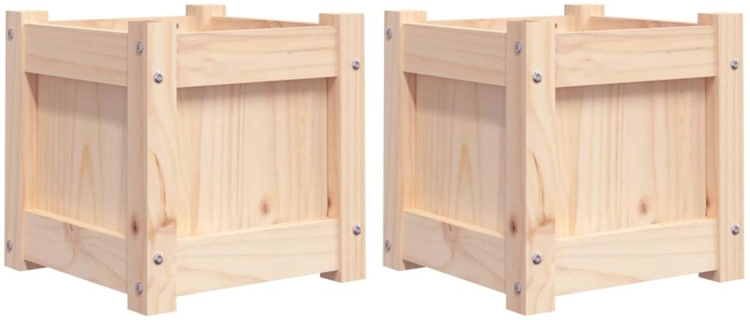 vidaXL Pflanzkübel 2 Stk. Massivholz Kiefer 837395 Bild 1
