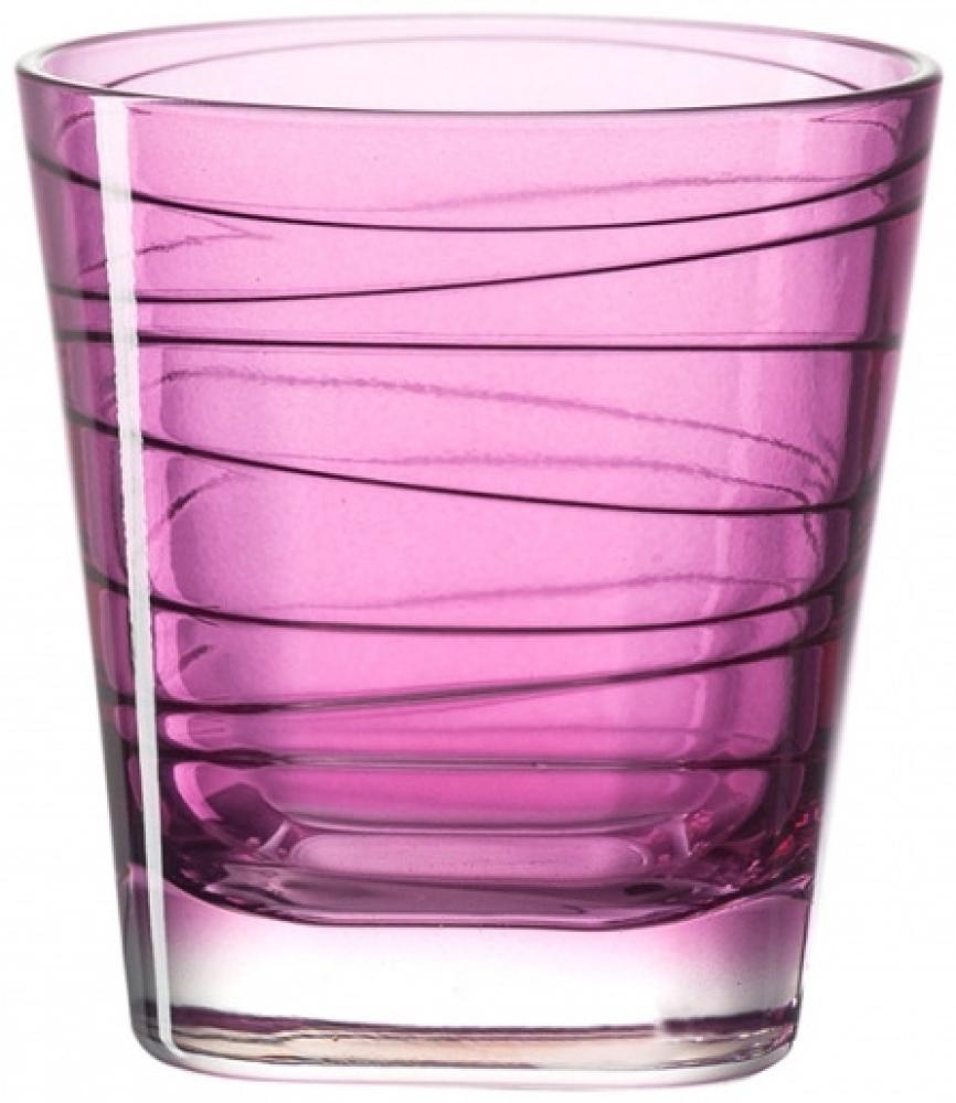 Leonardo Vario Struttura Trinkglas Klein, Wasserglas, Saftglas, Glas, Lila, 170 ml, 18228 Bild 1