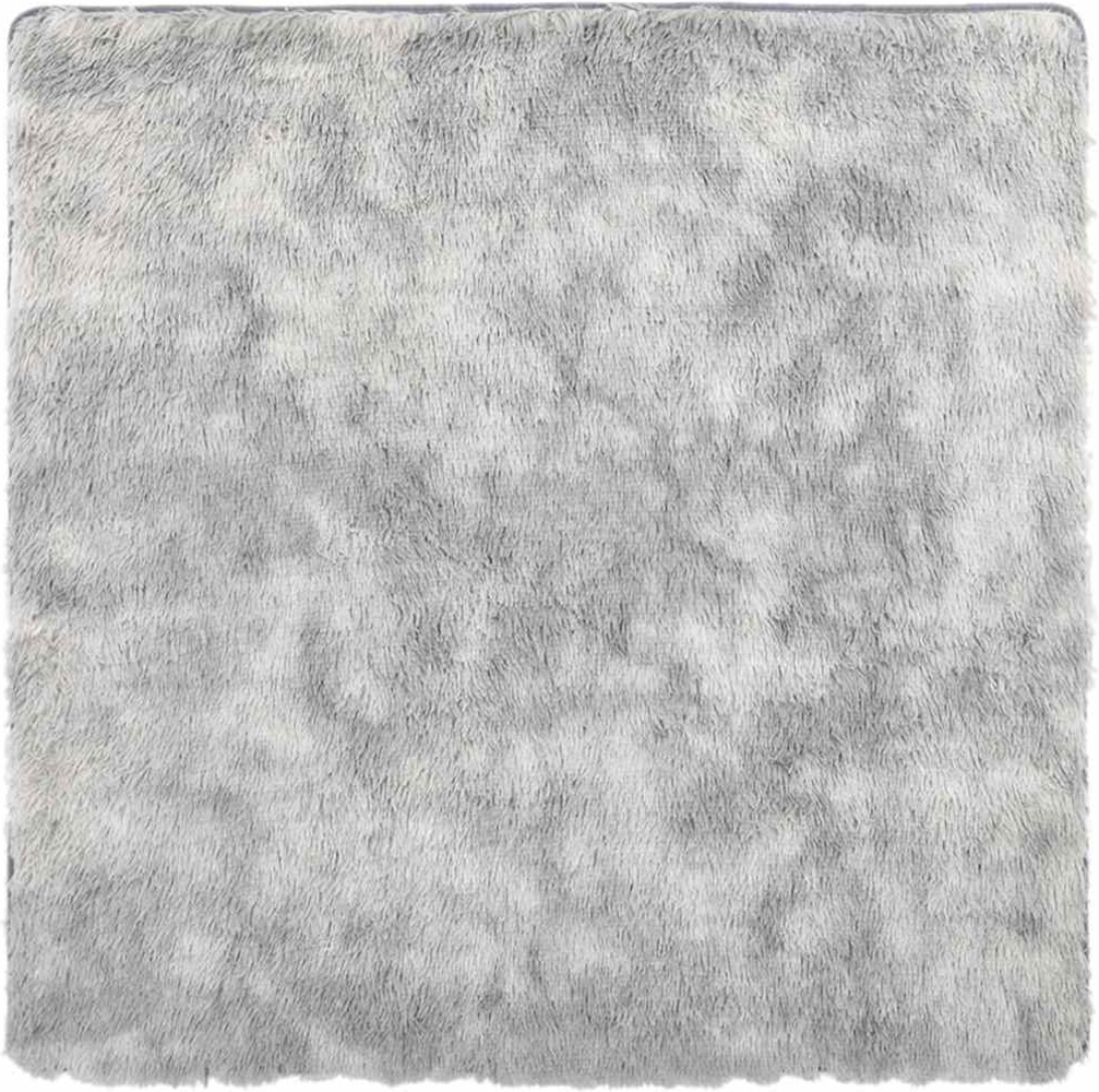 vidaXL Teppich Shaggy Hochflor NAVARRA Hellgrau 240x240 cm Polyester 4102890 Bild 1