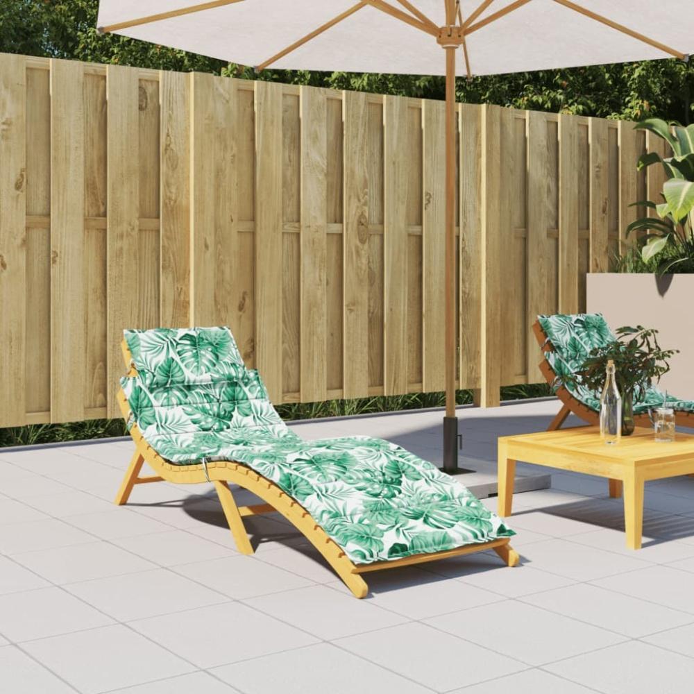 vidaXL Sonnenliegen-Auflage Blattmuster Oxford-Gewebe 361352 Bild 1