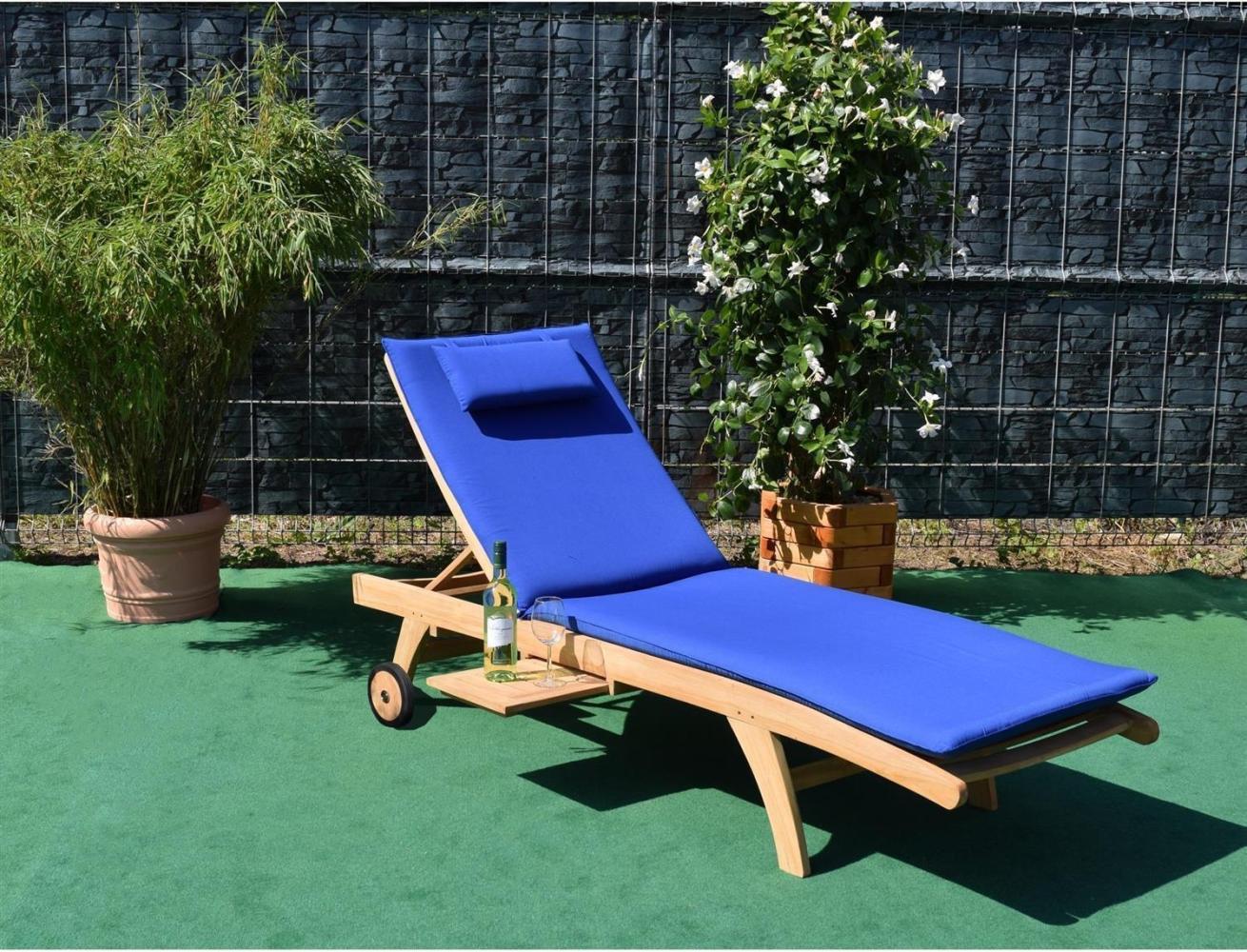 Liegenauflage 200cm x 58cm für Gartenliege Görz TL-3005 Blau Bild 1