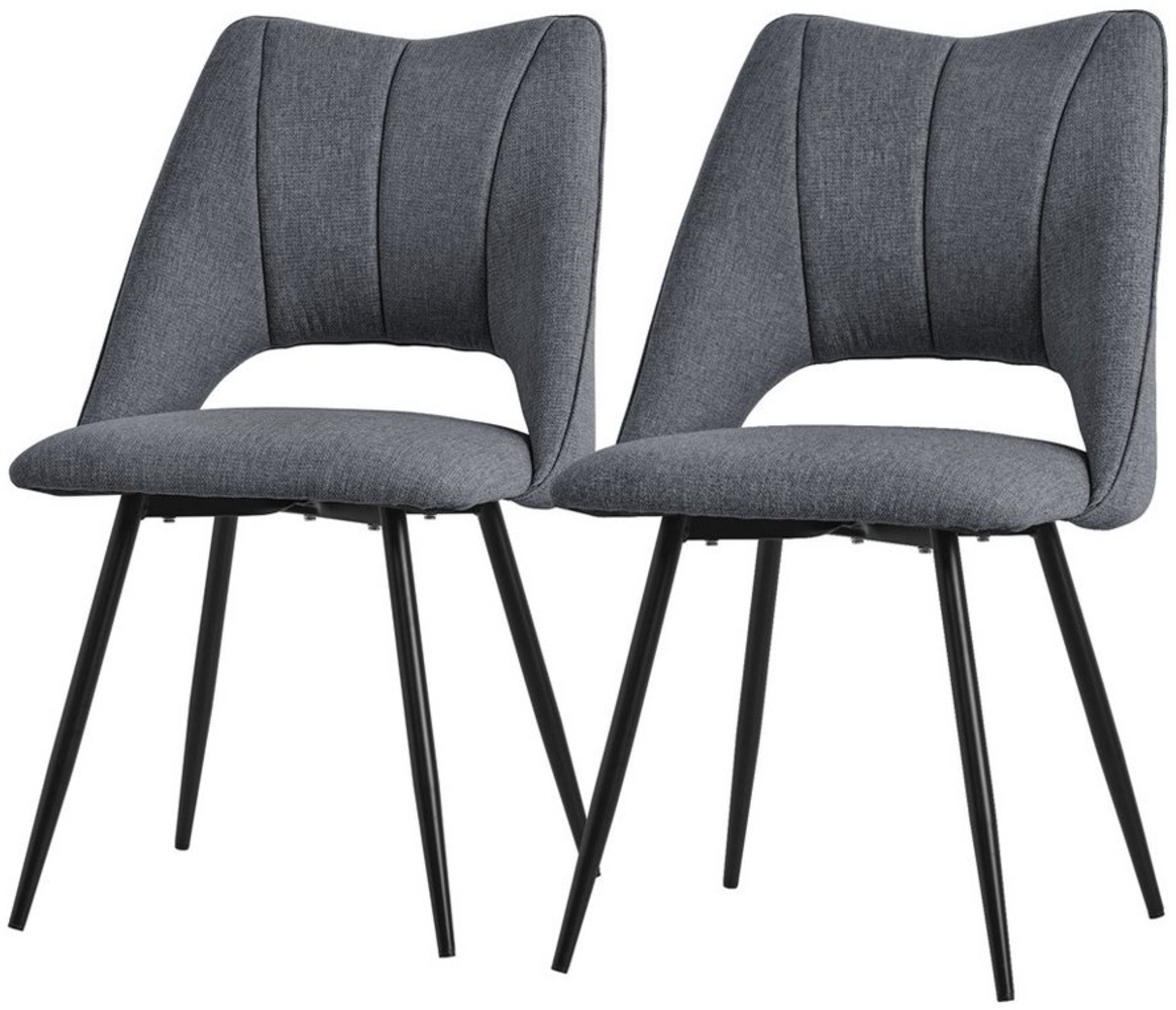 ML-DESIGN Stuhl Esszimmerstühle mit Rückenlehne moderne Design Lounge Küchenstühle (2 St), Polsterstuhl Esstischstühle 2er Set Clubsessel Polyester bis 120kg Bild 1