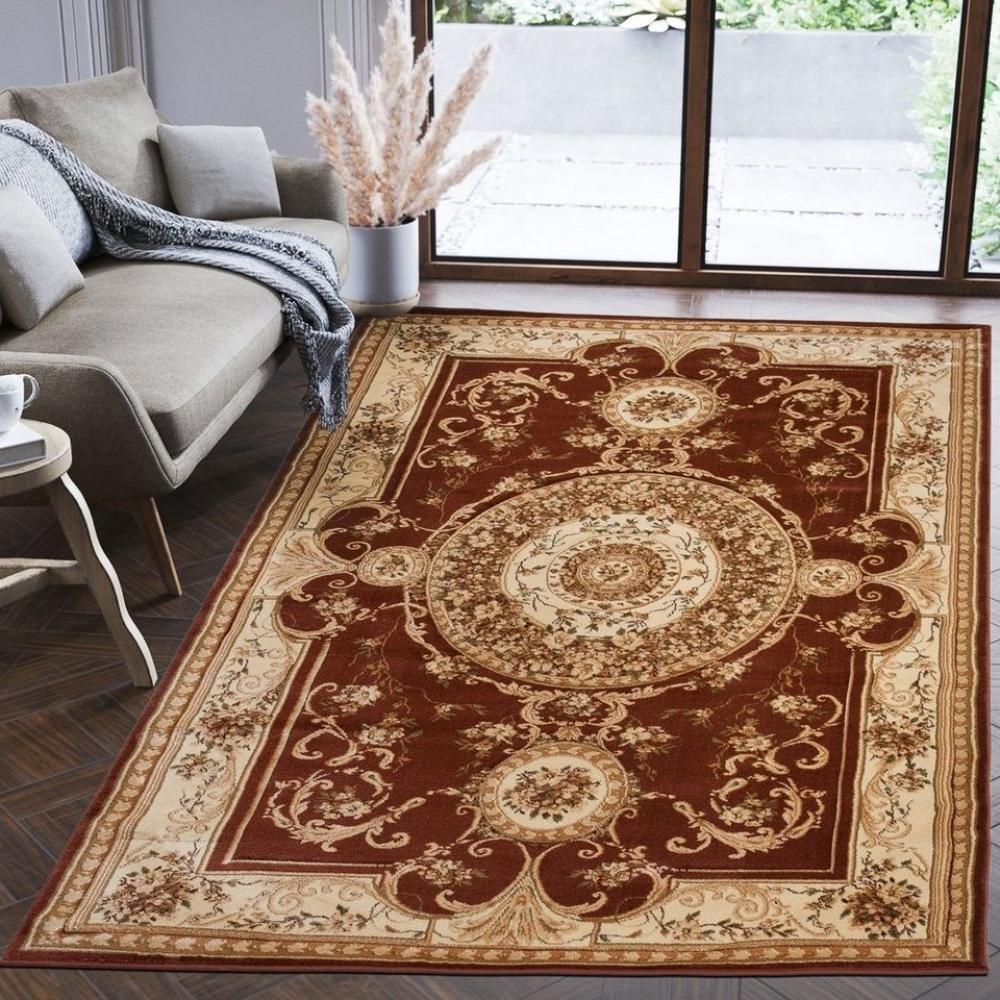 Mazovia Orientteppich Oriente Teppich - Traditioneller Teppich Orient Braun, 60 x 100 cm, Geeignet für Fußbodenheizung, Pflegeleicht, Wohnzimmerteppich Bild 1