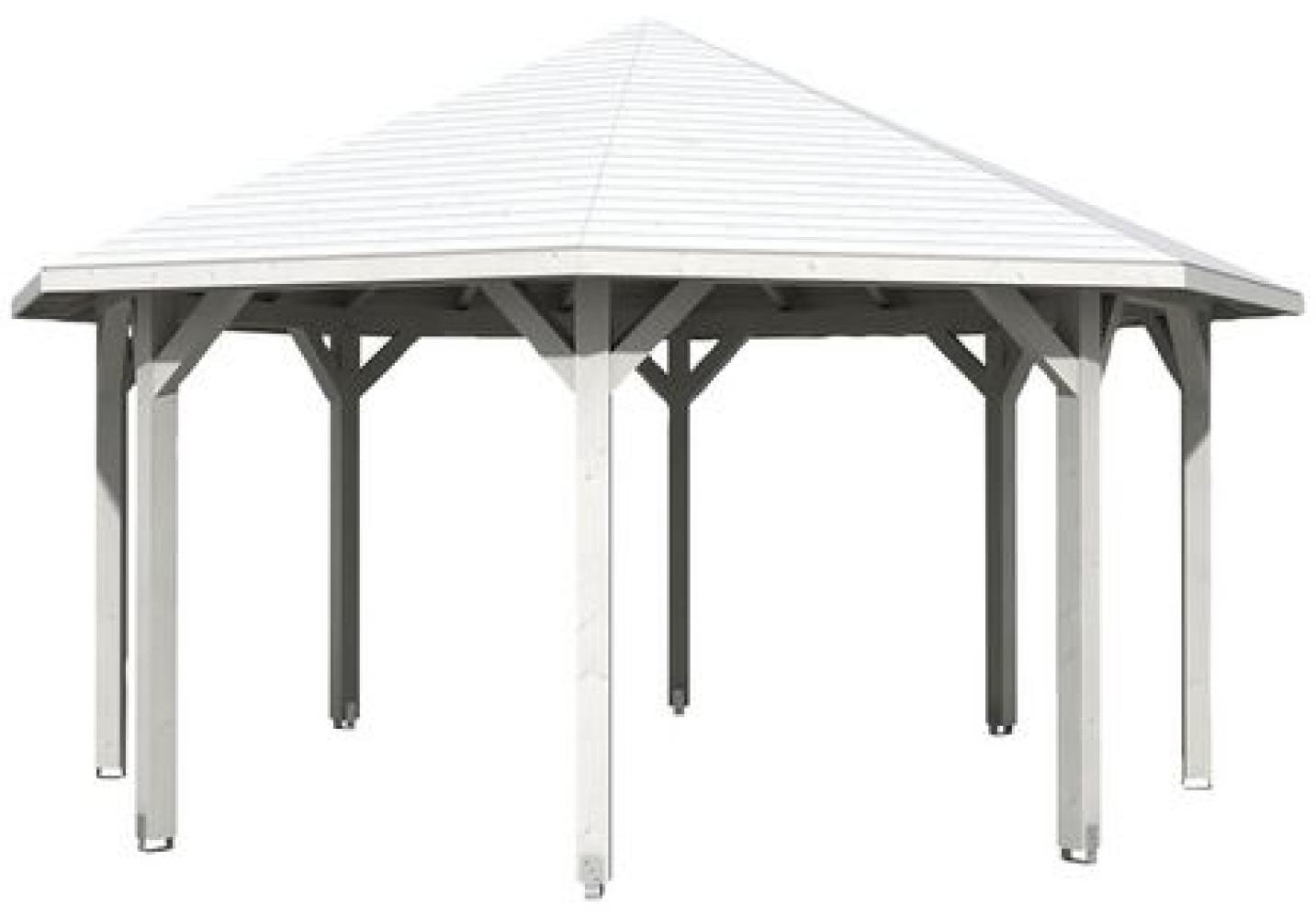 SKANHOLZ Pavillon, Zeltdach, achteckig, BxT: 557x557 cm weiß Gartenpavillon Bild 1
