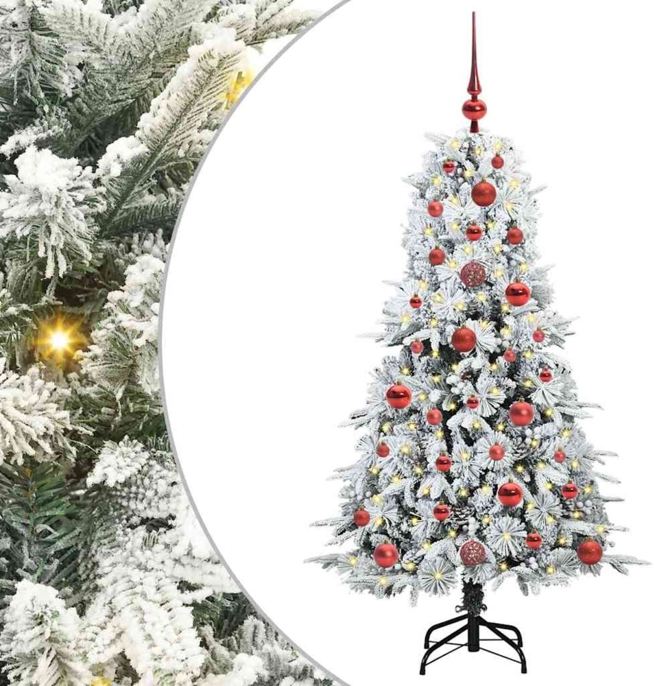 vidaXL Künstlicher klappbarer Weihnachtsbaum Weiß 120 cm PE und PVC 3397458 Bild 1