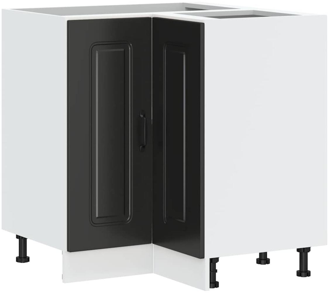 vidaXL Küchen-Eckunterschrank Kalmar Schwarz Holzwerkstoff 853508 Bild 1