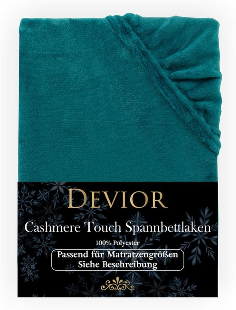 Devior Spannbettlaken Spannbetttuch Cashmere Touch Bettlaken Flausch Warm, Nicki, Gummizug: Rundumgummizug, Matratzen Bezug bis 22cm Matratzenhöhe Kuschelig Flauschig Bild 1