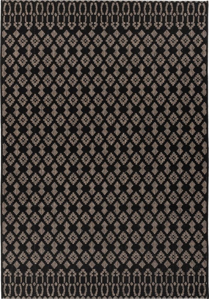 Outdoorteppich Moroccan 200 Schwarz 80 x 150 cm Bild 1