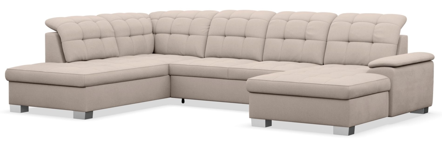 Selsey 'Jamaal' Wohnlandschaft mit Schlaffunktion und Stauraum rechtsseitig, beige Bild 1