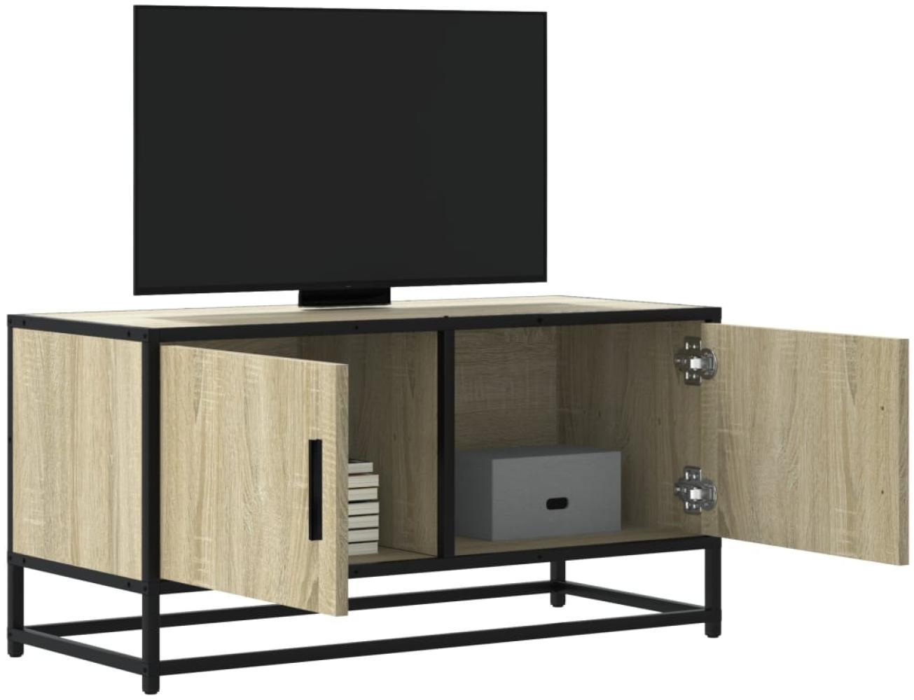 vidaXL TV-Schrank Sonoma-Eiche 80x34,5x40 cm Holzwerkstoff und Metall 848825 Bild 1