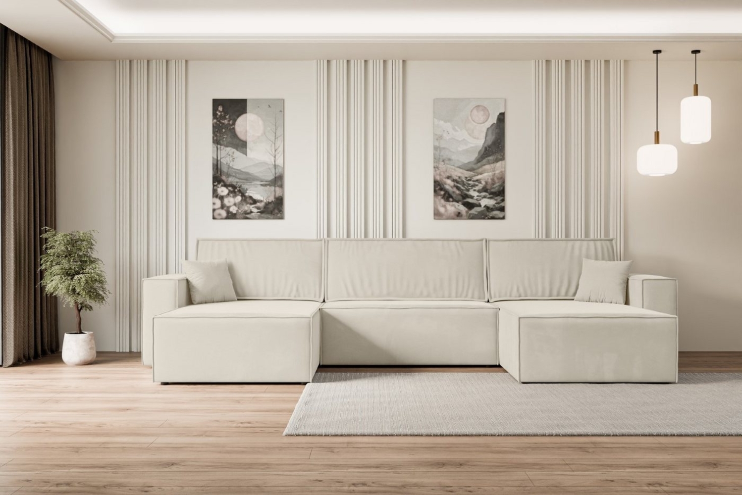 ALTDECOR Wohnlandschaft CELTIC-XLU, Couch mit Schlaffunktion, Wohnzimmer - Wohnlandschaft, Corner Sofa Bett Eckcouch Couch L-Form Schlafcouch Ausziehbar Bild 1