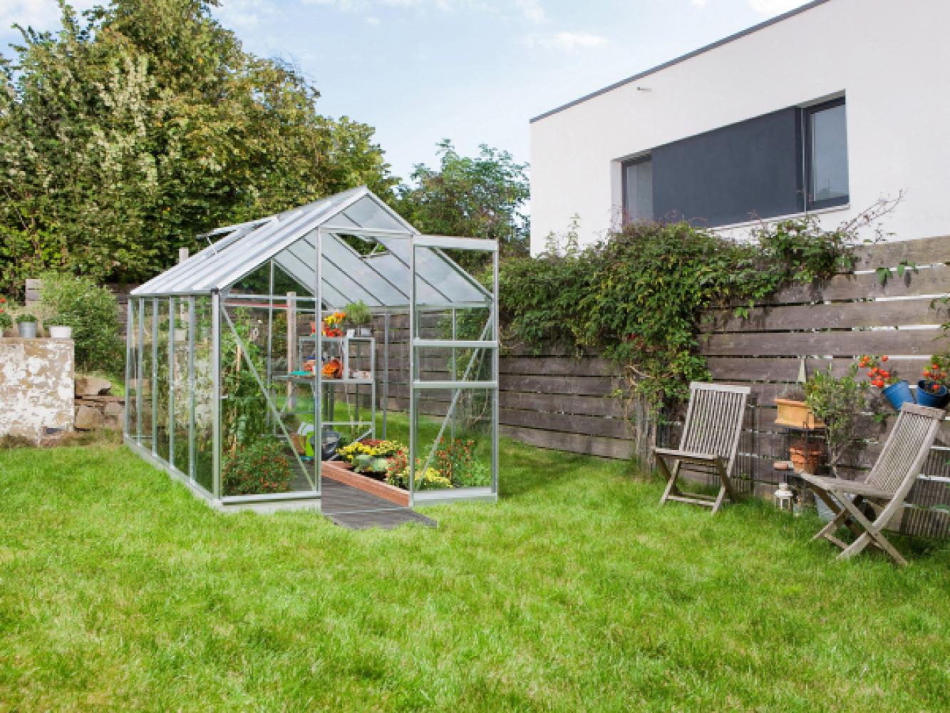 Vitavia Gewächshaus "Kapitol 6200", aluminium eloxiert, 6,2 m² Bild 1