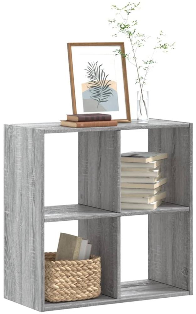 vidaXL Bücherregal Grau Sonoma 68,5 x 32 x 68,5 cm Holzwerkstoff 852830 Bild 1