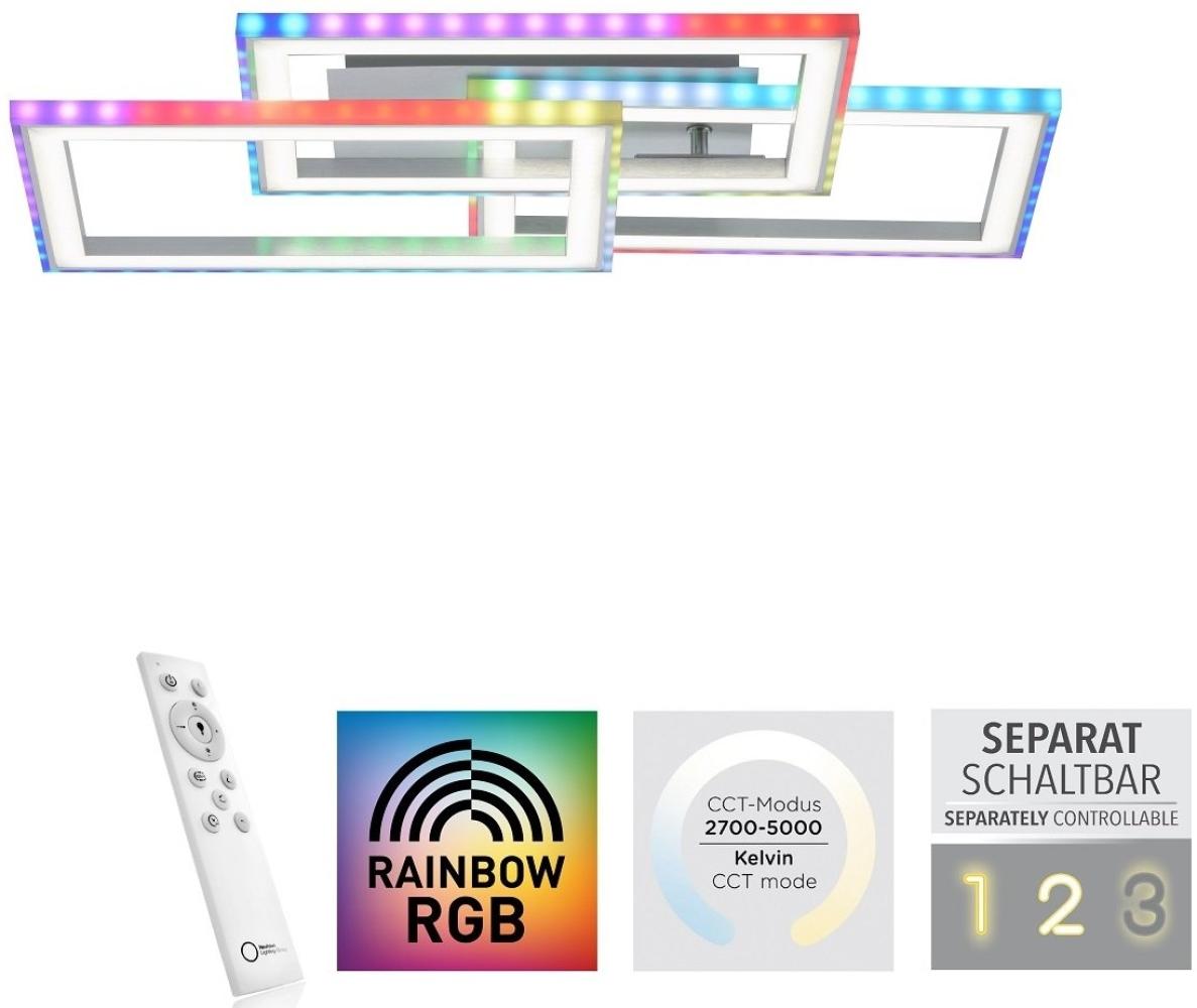 Leuchten Direkt 14636-55 FELIX60 LED Deckenleuchte drehbare Rahmen RGBW silber Bild 1