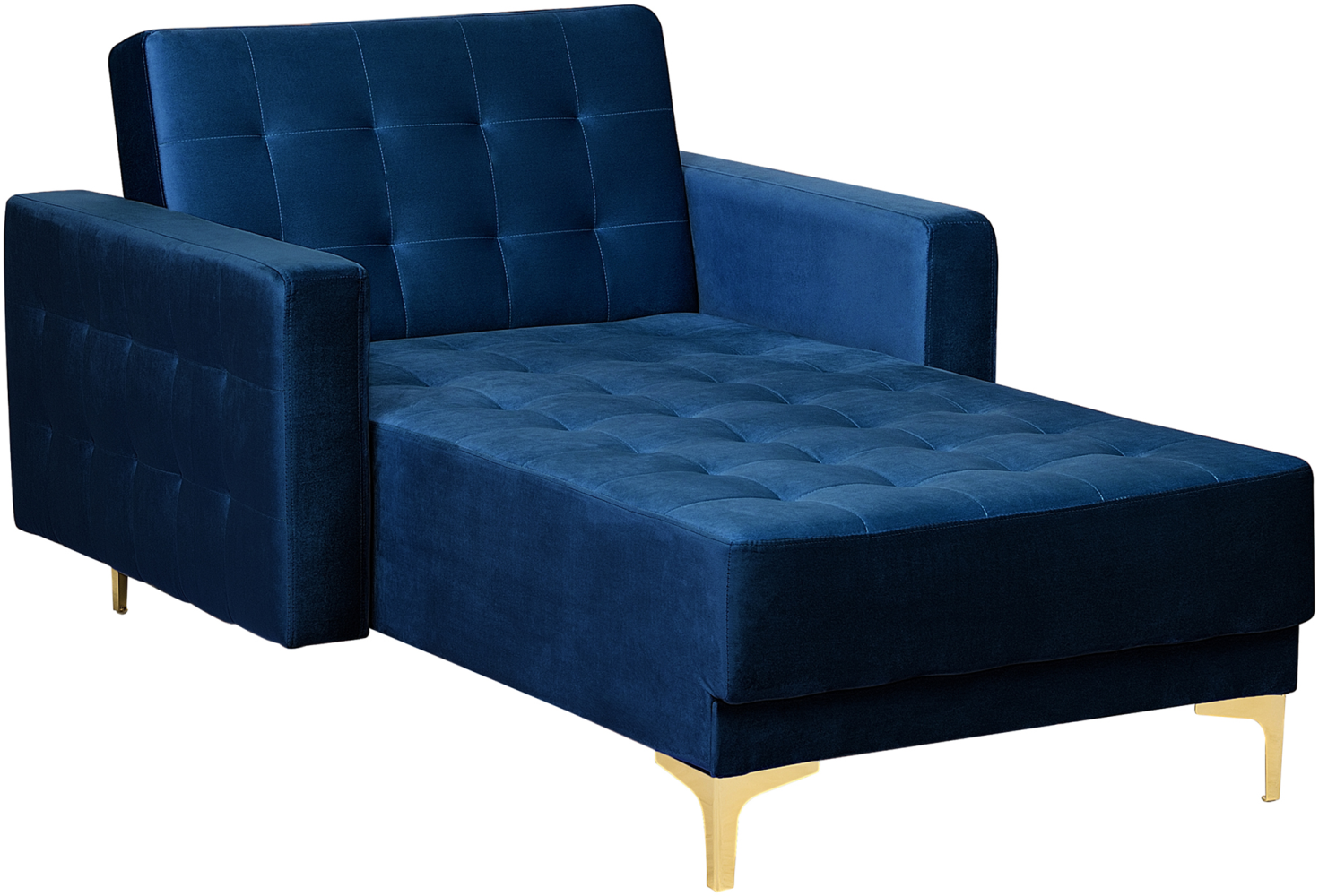 Chaiselongue Samtstoff marineblau ABERDEEN Bild 1