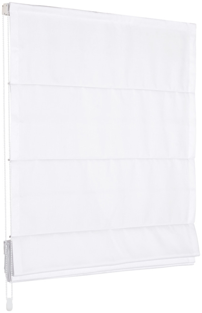 Raffrollo Faltrollo 140x175 cm Weiss Jalousie Premium Bild 1