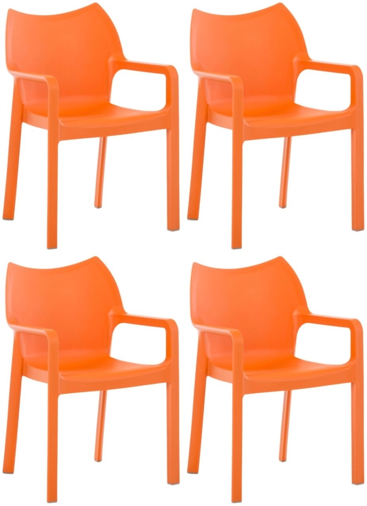 4er Set Stuhl Diva orange Bild 1