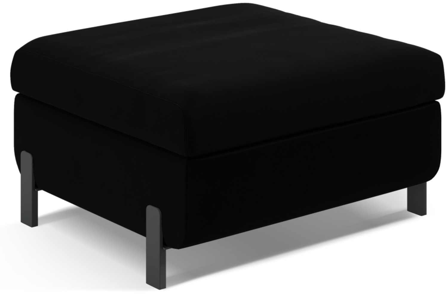 Micadoni Hocker Gloria 1-Sitzer Samt Schwarz Bild 1