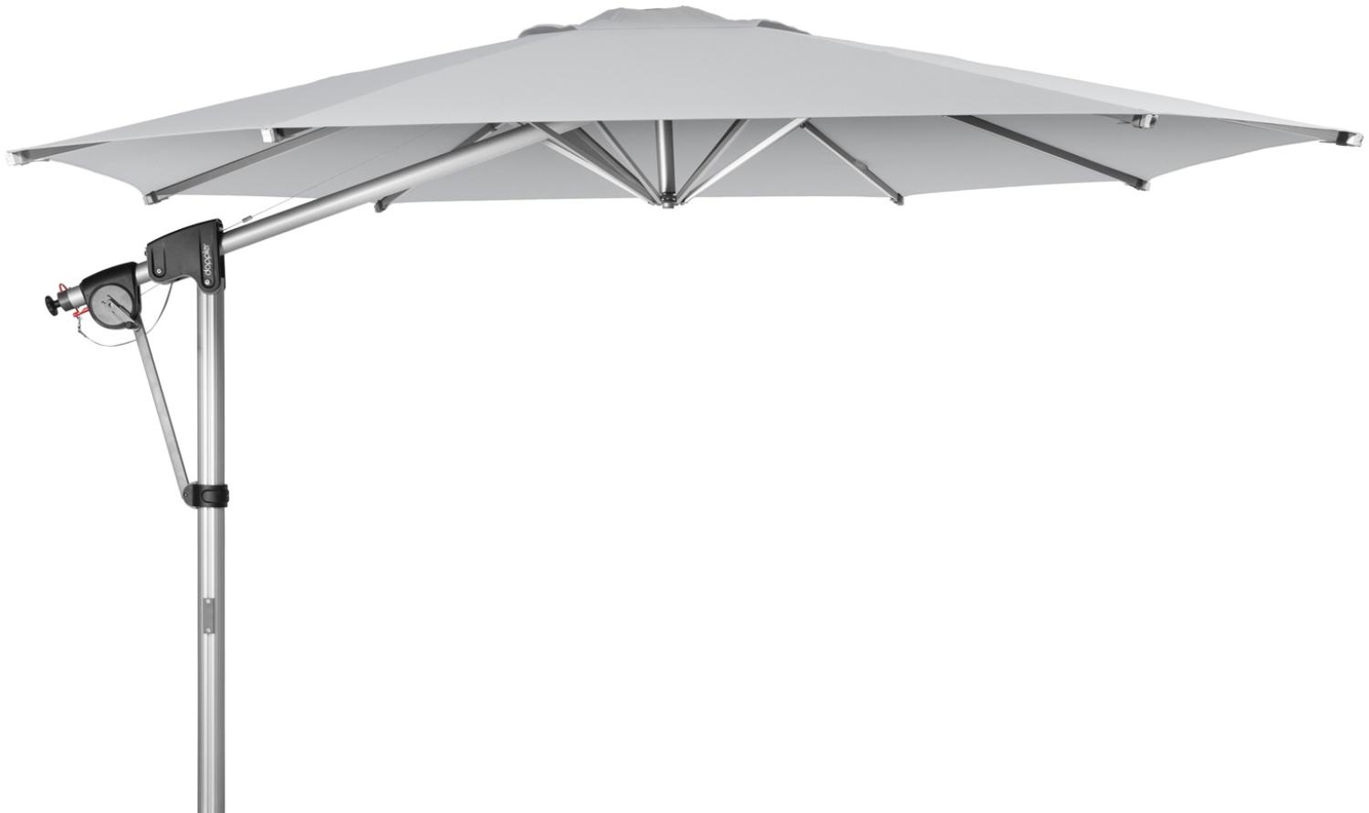 Doppler Sonnenschirm / Ampelschirm "Protect 400 Pendel", 400 cm Hellgrau Bild 1