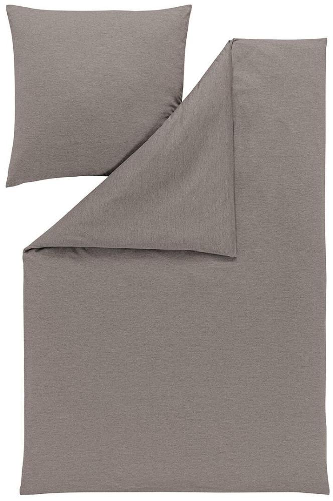 Estella Mako Interlock Jersey Bettwäsche Uni Takoma|160x210 cm + 65x100 cm| taupe Bild 1