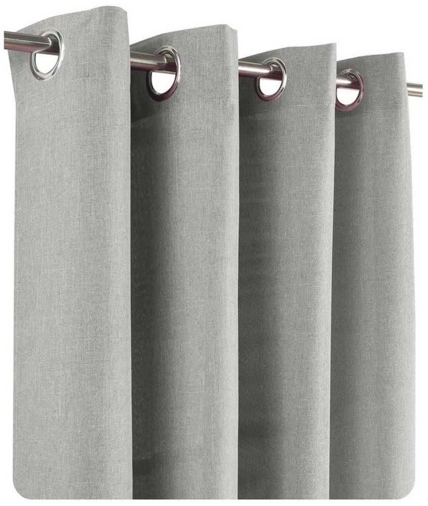 Haus und Deko Gardine Vorhang 140x245 cm Ösen blickdicht Struktur Leinenoptik uni Gardine, Ösen (1 St), blickdicht, Polyester Bild 1
