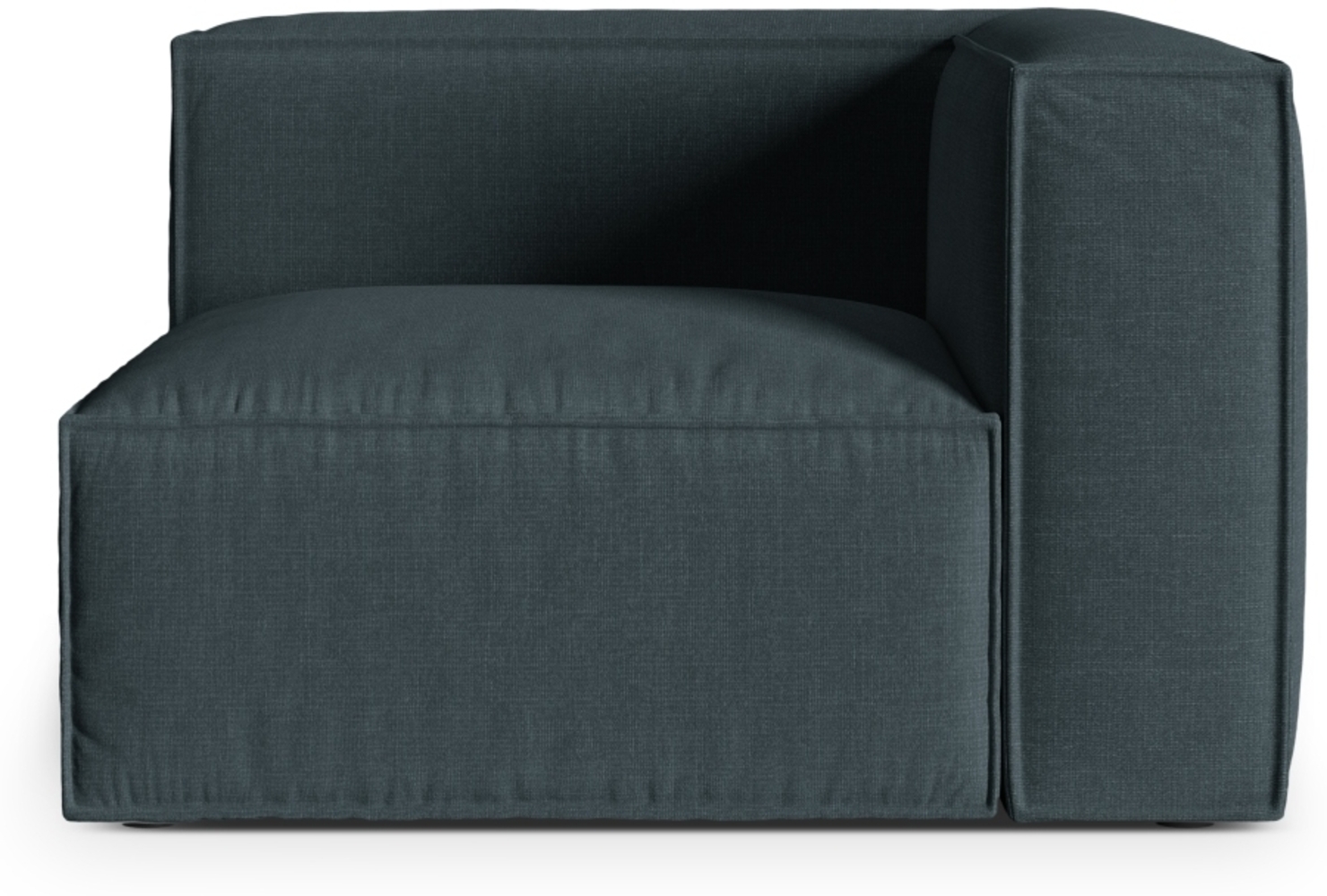 Micadoni Eckmodul Nuria 1-Sitzer Strukturierter Stoff Dunkel Petrol Bild 1