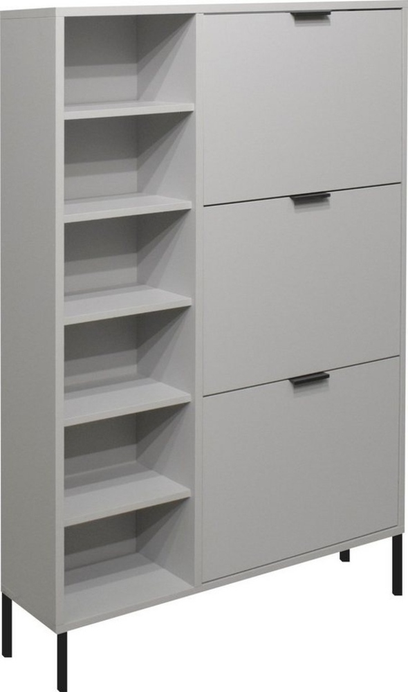 Mäusbacher Schuhschrank Bonnie Breite 95 cm mit 3 Klappen, Regal und Quadratgestell Bild 1