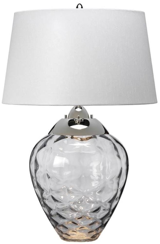 Elstead Samara Tischlampe klein Rauch Schirm hellgrau 72cm Bild 1