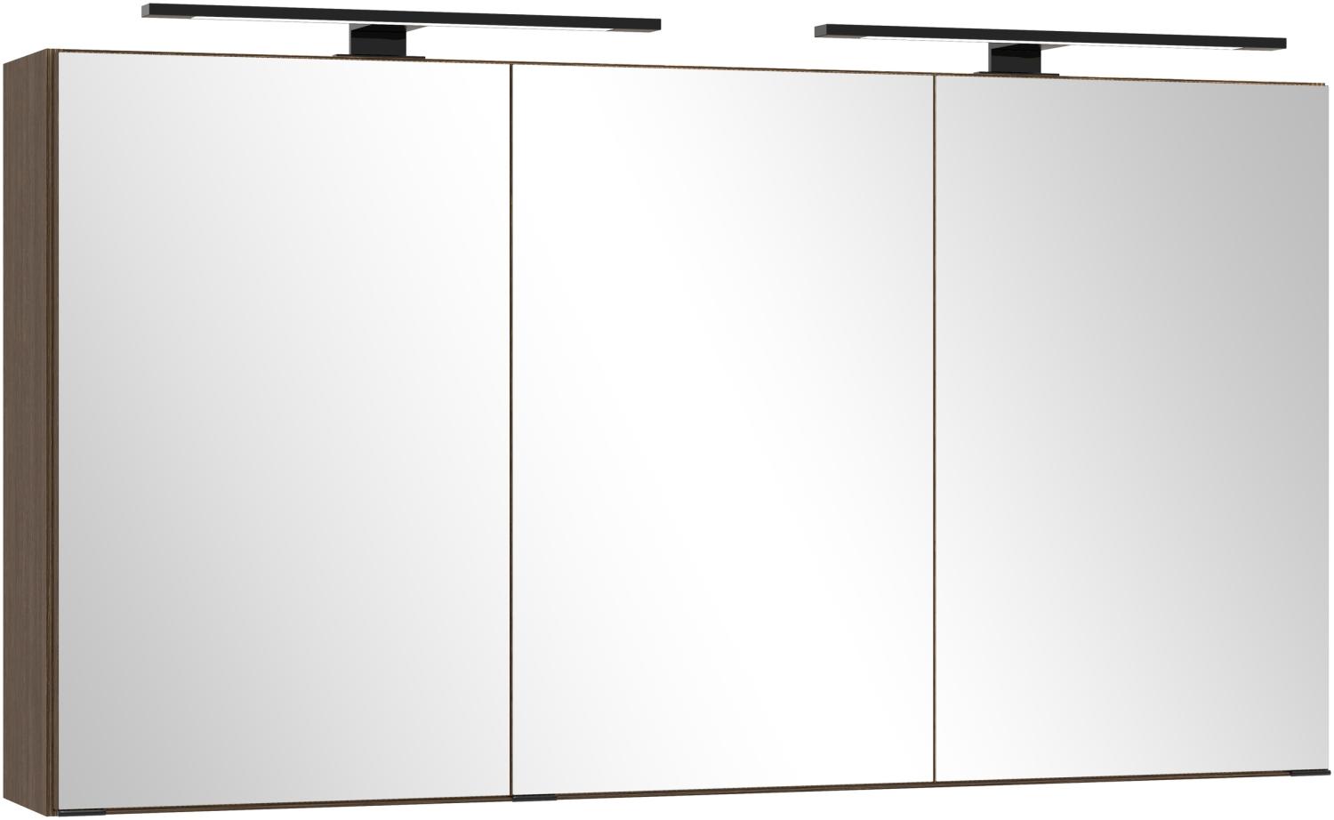 Badezimmerspiegelschrank >Lille< Canello-Eiche Dekor - 120x64x20 (BxHxT) Bild 1