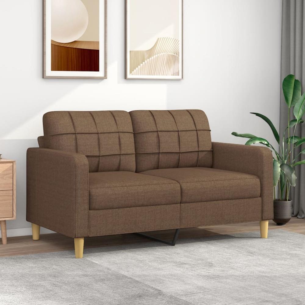 vidaXL 2-Sitzer-Sofa Braun 140 cm Stoff 359094 Bild 1