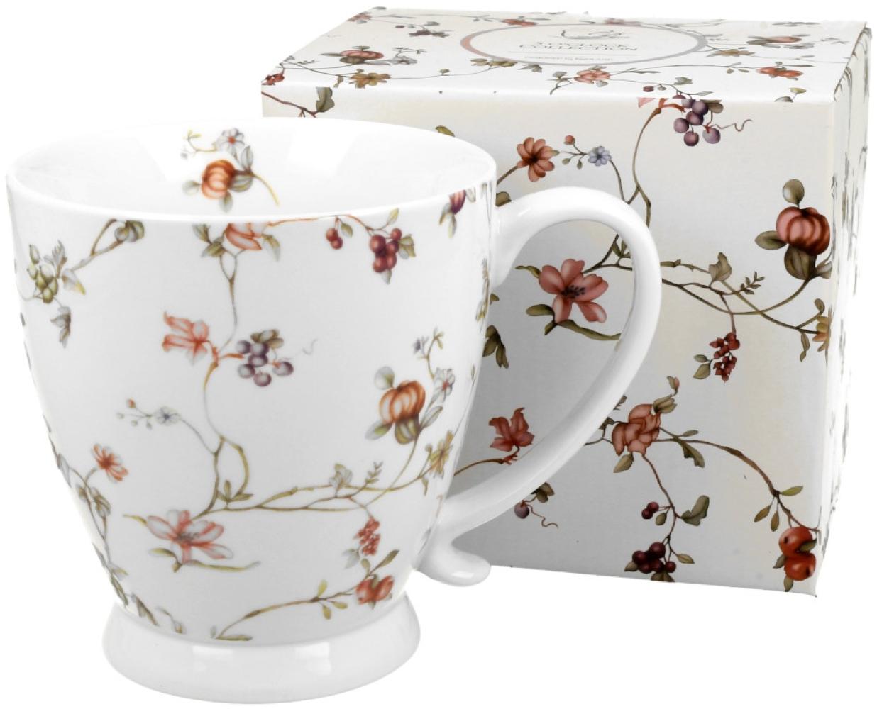 DUO FLORAL Jumbobecher 480 ml SAFA mit Fuß, New Bone China Porzellan Bild 1