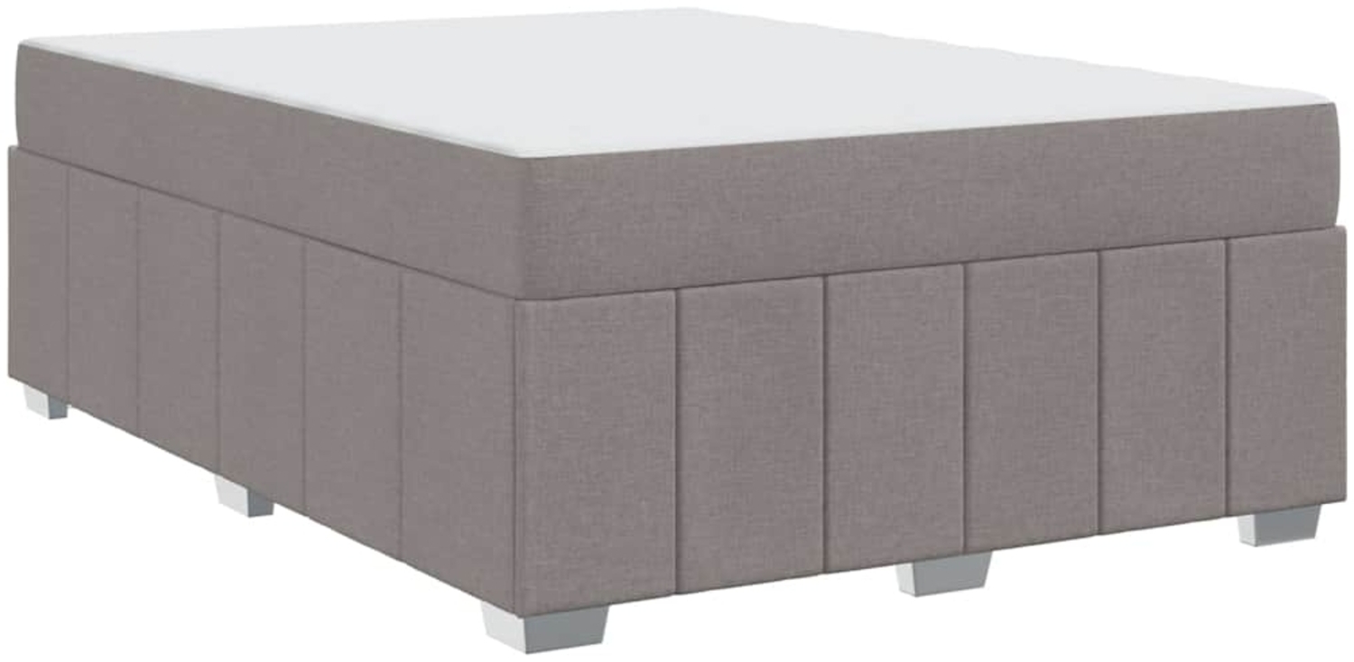 vidaXL Bettrahmen mit Matratze Taupe 160 x 200 cm Stoff 3398297 Bild 1