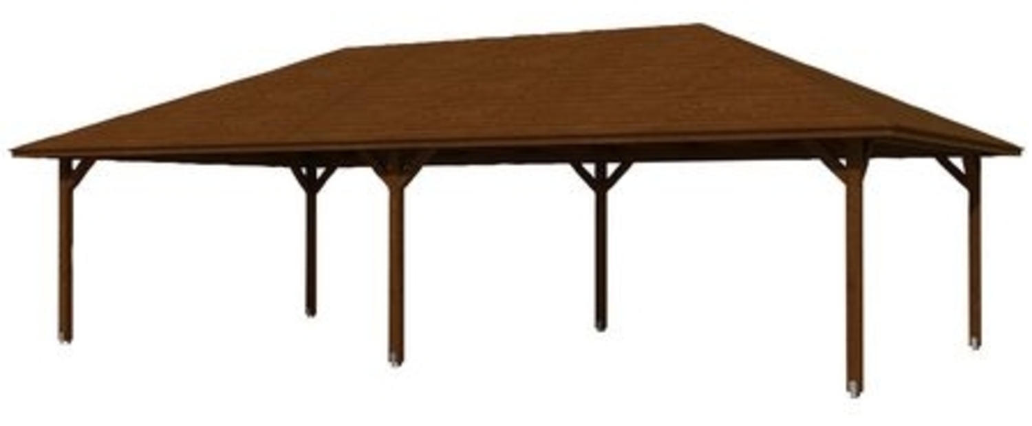 SKANHOLZ Pavillon, Zeltdach, viereckig, BxT: 569x1046 cm nussbaum Gartenpavillon Bild 1