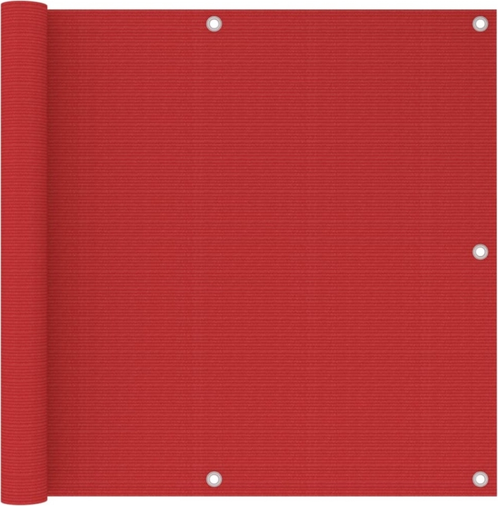 vidaXL Balkon-Sichtschutz Rot 90x500 cm HDPE 311010 Bild 1