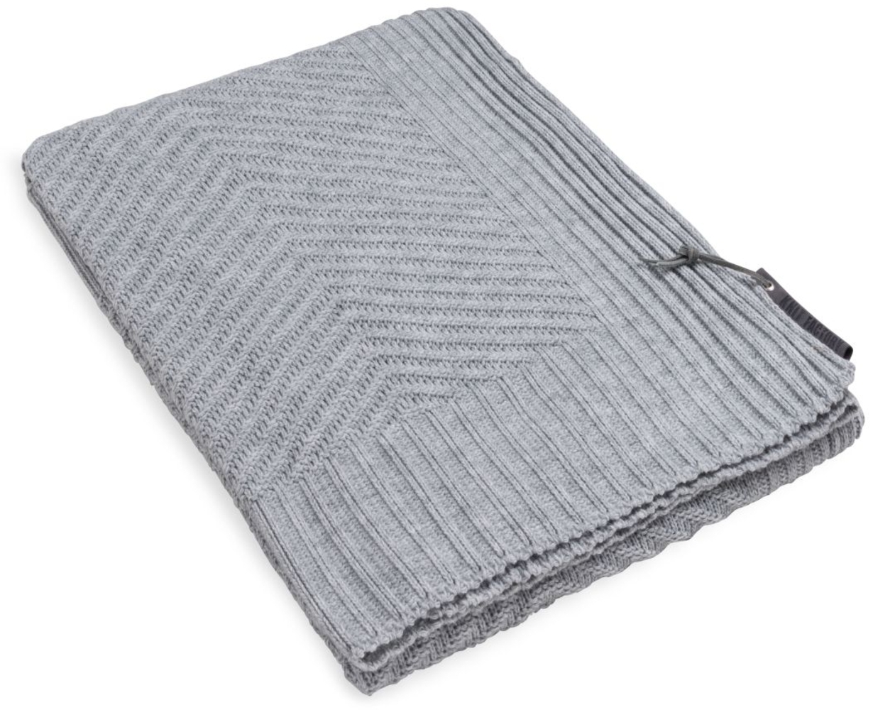 Knit Factory Beau Plaids 160x130 cm Glatt Grau Bild 1