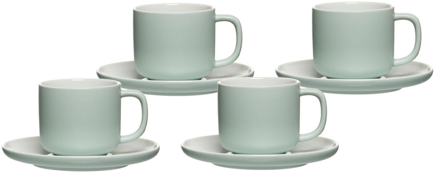 Ritzenhoff & Breker JASPER Kaffeetasse mit Untertasse 240 ml 4er Set mint Bild 1
