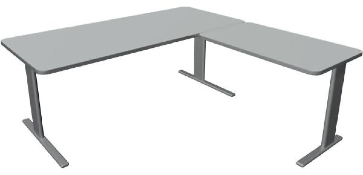 Kerkmann Schreibtisch Unic BxTxH 180x80x75cm Anbautisch 100x60cm licht Bild 1