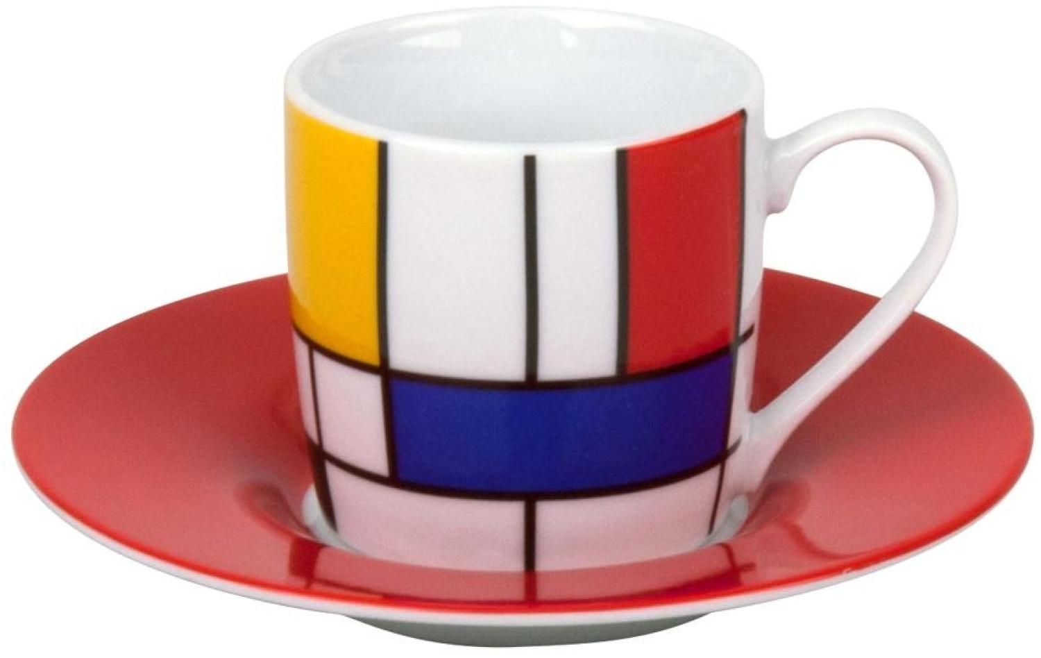 Könitz Hommage Large Fragments Espresso, Espressotasse, Tasse, Untertasse, Kaffeetasse, Porzellan, Bunt, 85 ml, 11 5 053 1908 Bild 1