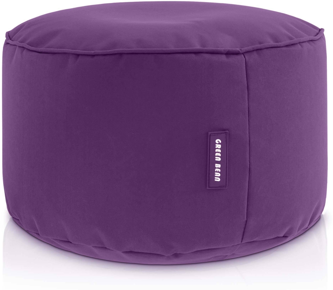 Green Bean® Sitzsack-Hocker 45x25cm mit EPS-Perlen Füllung - Sitz-Pouf für Sitzsäcke - Sitzhocker für Kinder und Erwachsene - Lila Bild 1