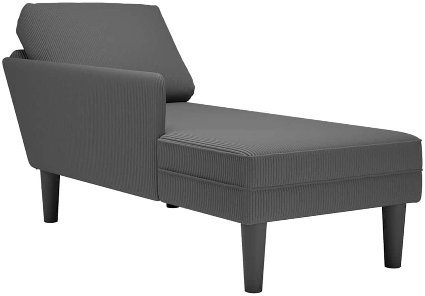 vidaXL Chaiselongue mit Kissen Dunkelgrau Cordstoff 4009816 Bild 1