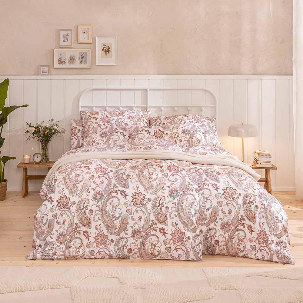 Estella Schweizer Premium Satin Bettwäsche 135x200 Soley Paisley beige 2144-200 Bild 1