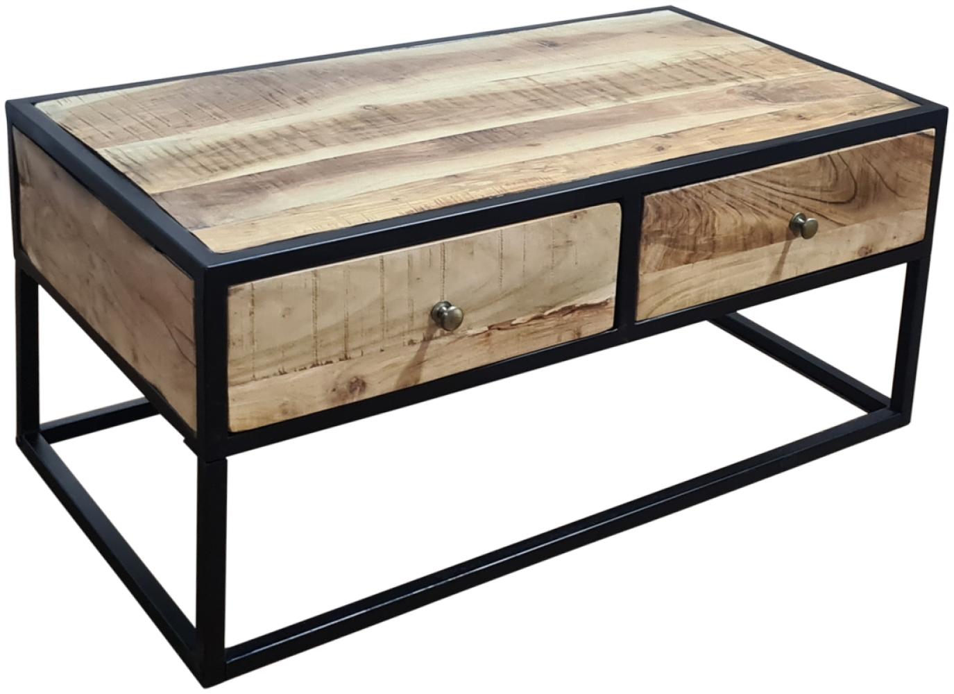Couchtisch Beistelltisch massiv Akazie natur 90 x 50 x 40 cm NAGAR 1 527361 Bild 1