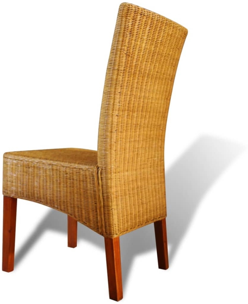 vidaXL Esszimmerstühle 2 Stk. Braun Natur Rattan [243236] Bild 1