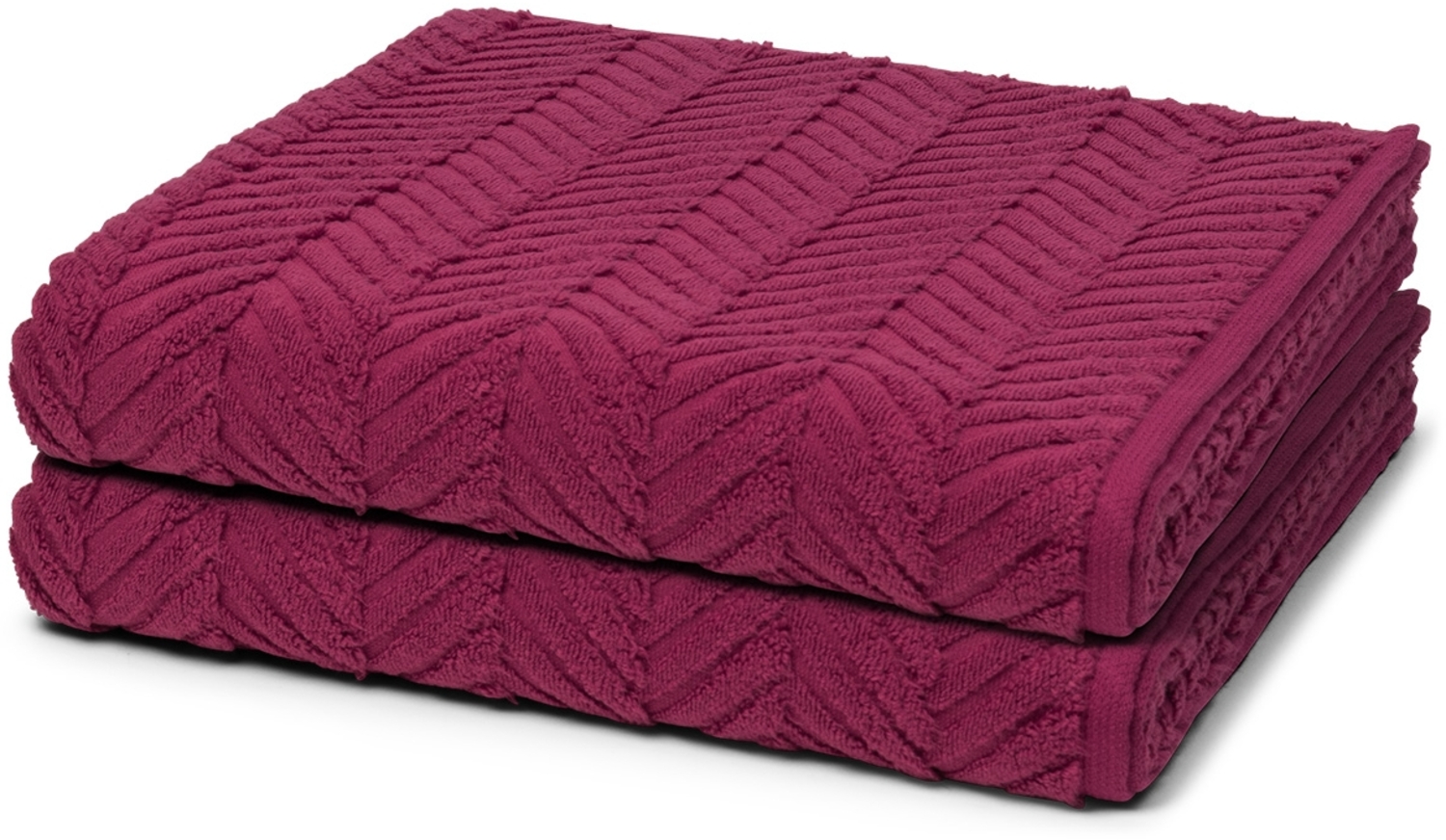 Ross Sensual Skin Zopf 2 tlg. Frottier-Set - 2 X Duschtuch (75 X 140cm) - 500 g/m2 - Fuchsia Bild 1