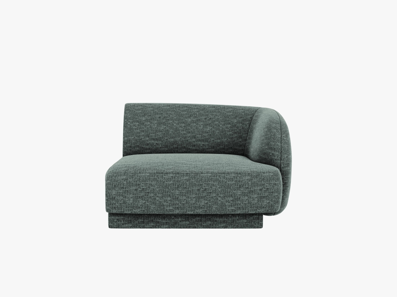 Micadoni Eckmodul Miley 1-Sitzer Chenille Petrol Rechts Bild 1