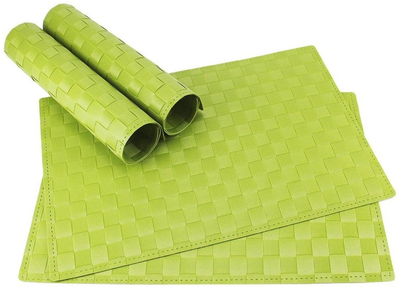 matches21 HOME & HOBBY Platzset Tischset MODERN grün hellgrün 4er Tischunterlage als Tischdeko, (4-St), modernes Esstisch Platzdeckchen als abwaschbarer Tischuntersetzer Bild 1